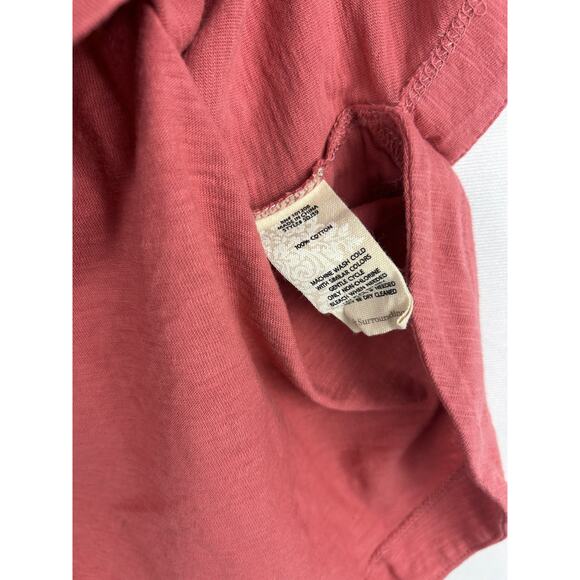 Soft Surroundings Sleeveless Cotton Tank Top Sz 1X Pink Delia Boho Art To Wear - Picture 6 of 6